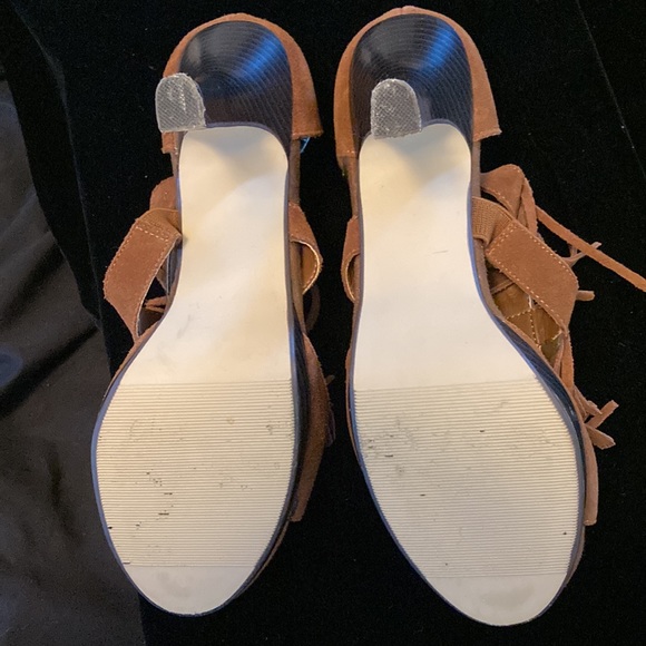 Brown suede sandals. worn once in the house only. - Picture 7 of 7